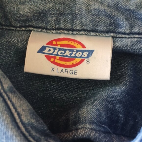 Dickies Upcycled Southwestern Long Sleeve Denim Shirt Women's XL - Picture 4 of 9